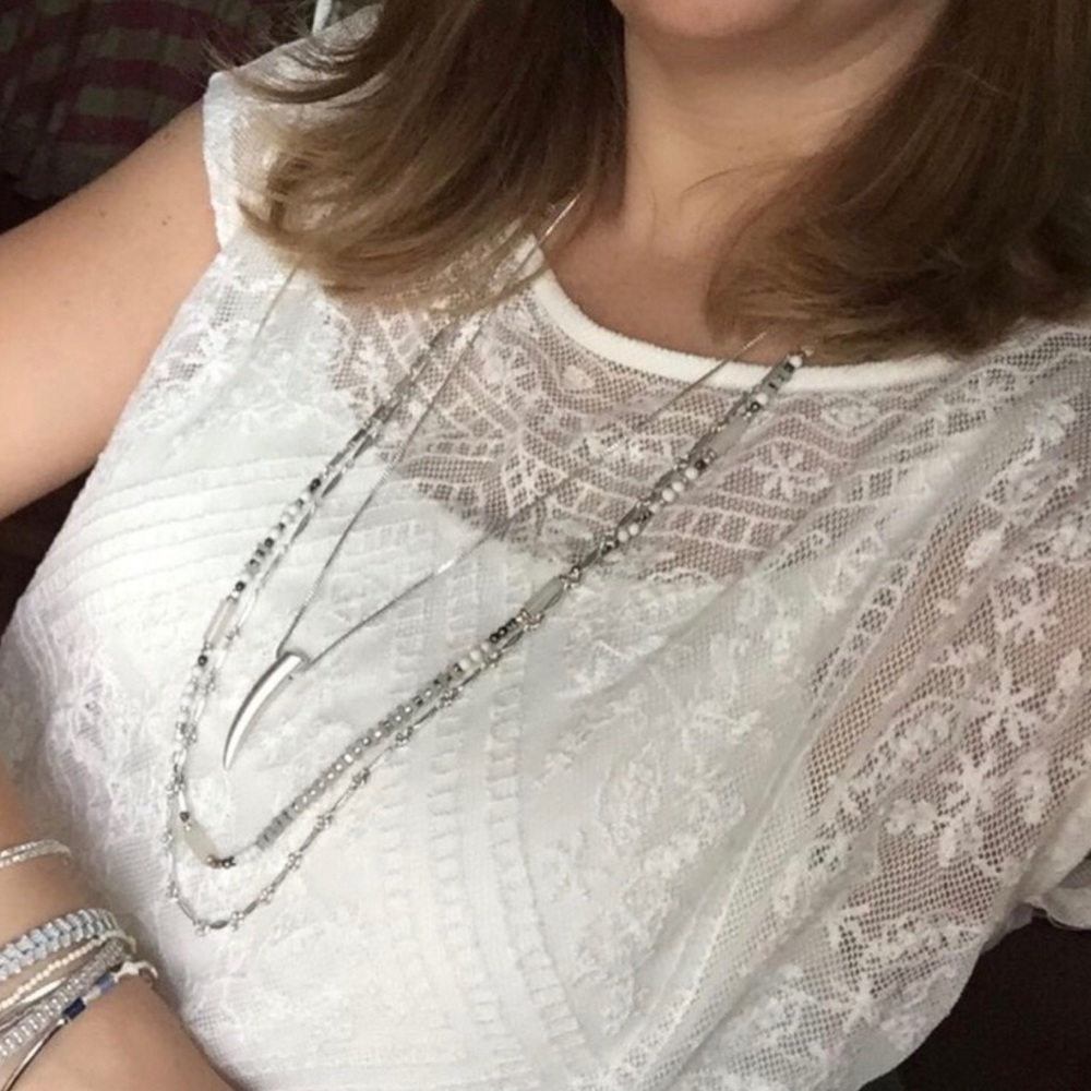 Stella & Dot | Exotic [SILVER] Versatile Multi Layer Tiburon Necklace - Picture 7 of 8
